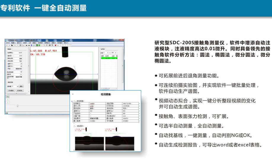 什么是潤濕角與接觸角？晟鼎接觸角測量儀介紹視頻 